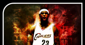 Le Bron James Cavaliers Fervor PNG image with transparent background