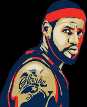 Le Bron James Vector Artwork PNG image with transparent background