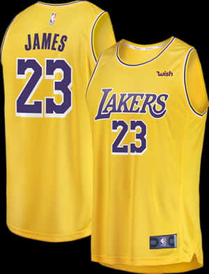Le Bron Lakers Jersey23 PNG image with transparent background