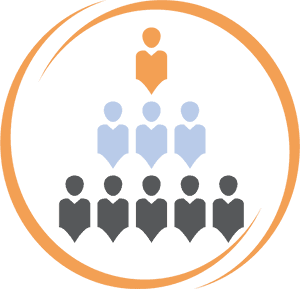 Leadership Hierarchy Icon PNG image with transparent background
