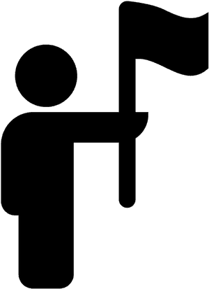 Leadership Symbolwith Flag PNG image with transparent background