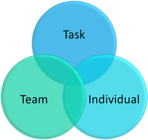 Leadership Team Task Individual Venn Diagram PNG image with transparent background