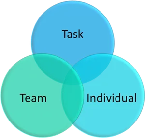 Leadership Team Task Individual Venn Diagram PNG Image