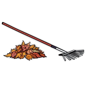 Leaf Pile With Rake Png Jcf PNG Image