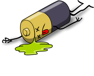 Iphone Battery Life - Dead Battery Cartoon, HD Png Download PNG with transparent background