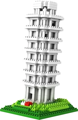 Leaning Towerof Pisa Lego Model PNG Image