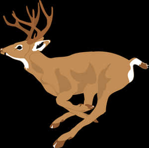 Leaping Deer Vector Illustration PNG image with transparent background