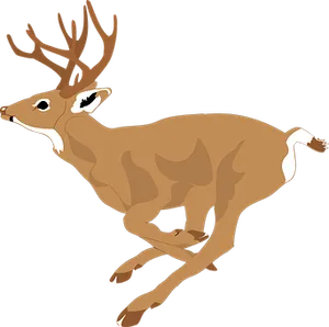 Leaping Deer Vector Illustration PNG Image