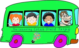 Learning Colab Field Trip Bus PNG Image