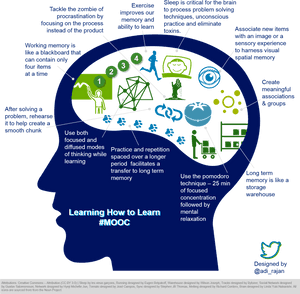 Learning Strategies Infographic PNG image with transparent background