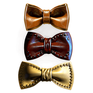 Leather Bow Tie Look PNG 05252024 PNG