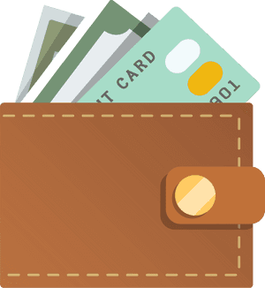 Leather Walletwith Cards PNG image with transparent background