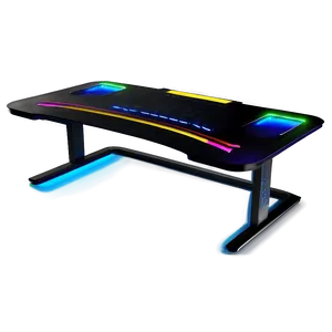 Led Gaming Desk Setup Png Cml PNG Image