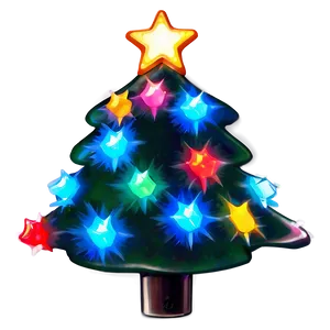 Led Light Christmas Tree Star Png 06282024 PNG Image