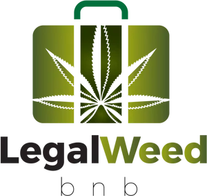 Legal Weed Suitcase Logo PNG Image