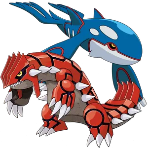 Legendary Pokemon Groudon Kyogre PNG Image