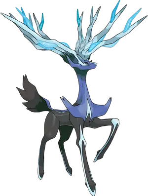 Legendary Pokemon Xerneas Illustration PNG Image