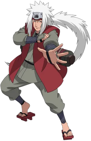 Legendary_ Sannin_ Jiraiya_ Naruto_ Anime PNG Image