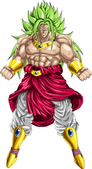 Legendary Super Saiyan Broly Full Power PNG Image