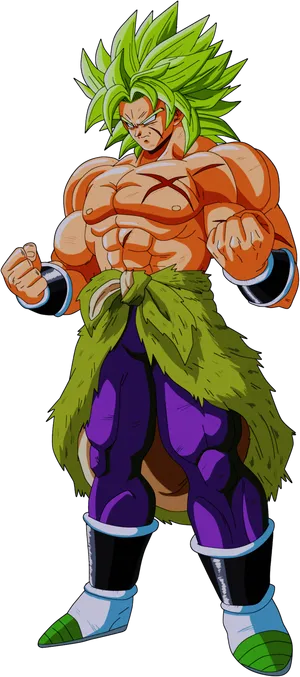 Legendary Super Saiyan Broly Full Power PNG Image