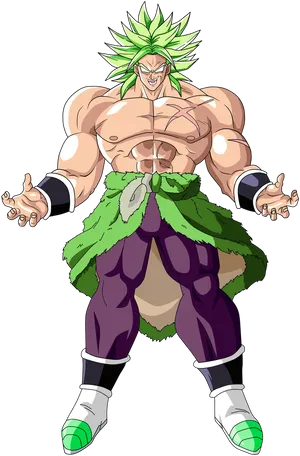 Legendary Super Saiyan Broly Full Power PNG Image