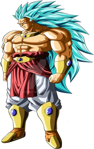 Legendary Super Saiyan Broly Illustration PNG Image