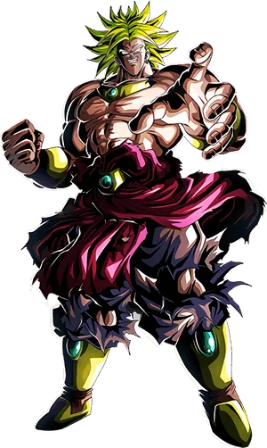 Legendary Super Saiyan Broly Pose PNG Image