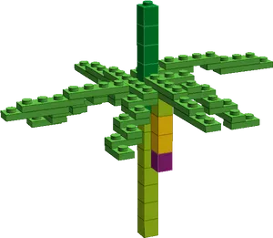 Lego Banana Tree Model PNG Image