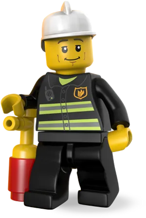 Lego Firefighter Figurine.png PNG Image