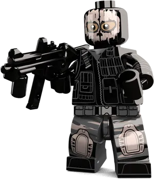 Lego Soldier With Gun PNG Image