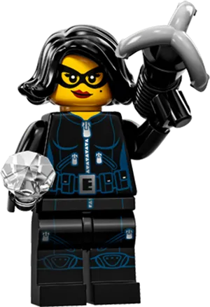 Lego Thief With Diamondand Crowbar PNG Image