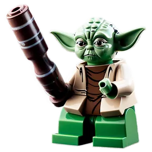 Lego Yoda Set Display Png Gjo PNG Image