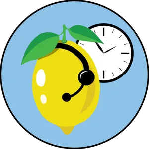 Lemon Clock Customer Support Icon PNG Image