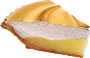 Lemon Meringue Pie Slice PNG Image