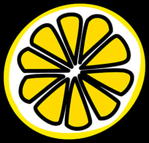 Lemon Slice Graphic PNG image with transparent background