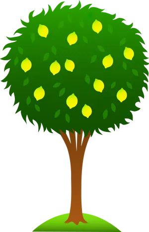 Lemon Tree Illustration PNG Image