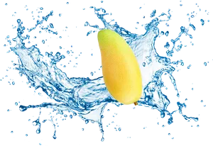 Lemon Water Splash Dynamic Capture PNG Image