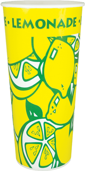 24 Oz Printed Paper Lemonade Cup 1000 Qty Per Case - Plastic Lemonade Cup Png, Transparent Png PNG