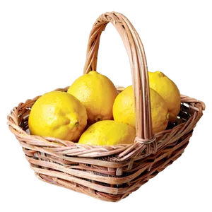 Lemons Basket Png 06122024 PNG Image