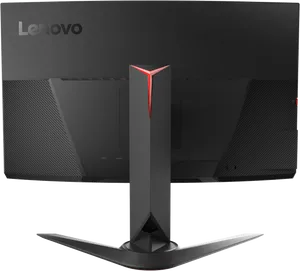 Lenovo Gaming Monitor Rear View PNG Image