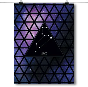Leo Constellation Art Print PNG Image