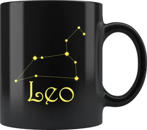 Leo Constellation Coffee Mug PNG Image