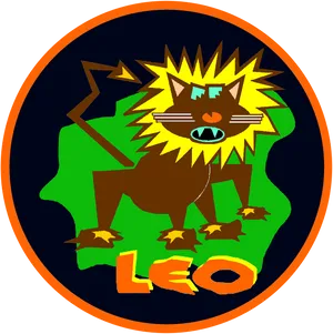 Leo Zodiac Sign Artwork PNG Image