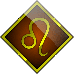 Leo Zodiac Symbol Art PNG image with transparent background
