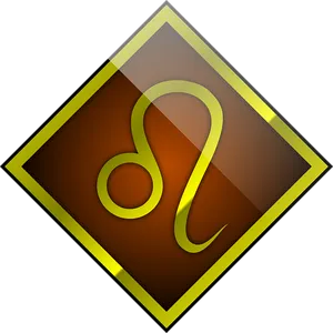 Leo Zodiac Symbol Art PNG Image