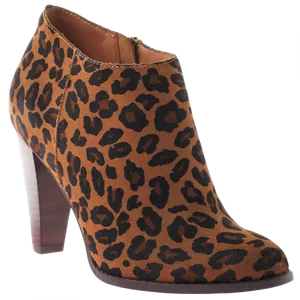 Leopard Print Ankle Boot PNG Image