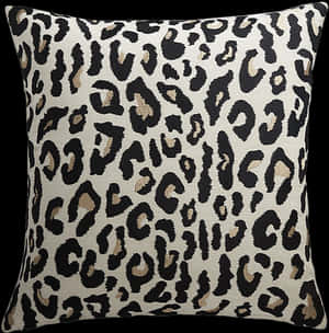 Leopard Print Cushion Cover PNG image with transparent background