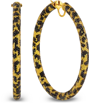 Leopard Print Jewelry Set PNG Image