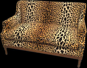 Leopard Print Loveseat Furniture PNG image with transparent background