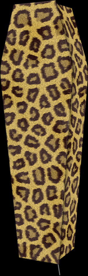 Leopard Print Pencil Skirt PNG image with transparent background
